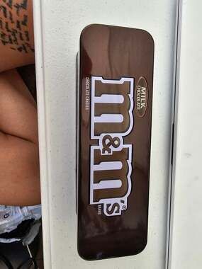 M&M's Milk Chocolate Candies Collectible Tin Brown